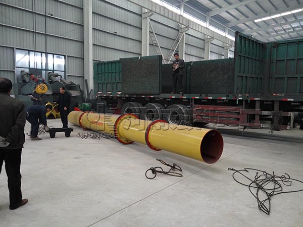 黑龍江的客戶，您采購的1.2×7m的牛糞烘干機(jī)已發(fā)出，請注意查收
